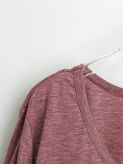 Plus Size Round Neck T-Shirt, Minimalist And Fashionable Suitable For Summer