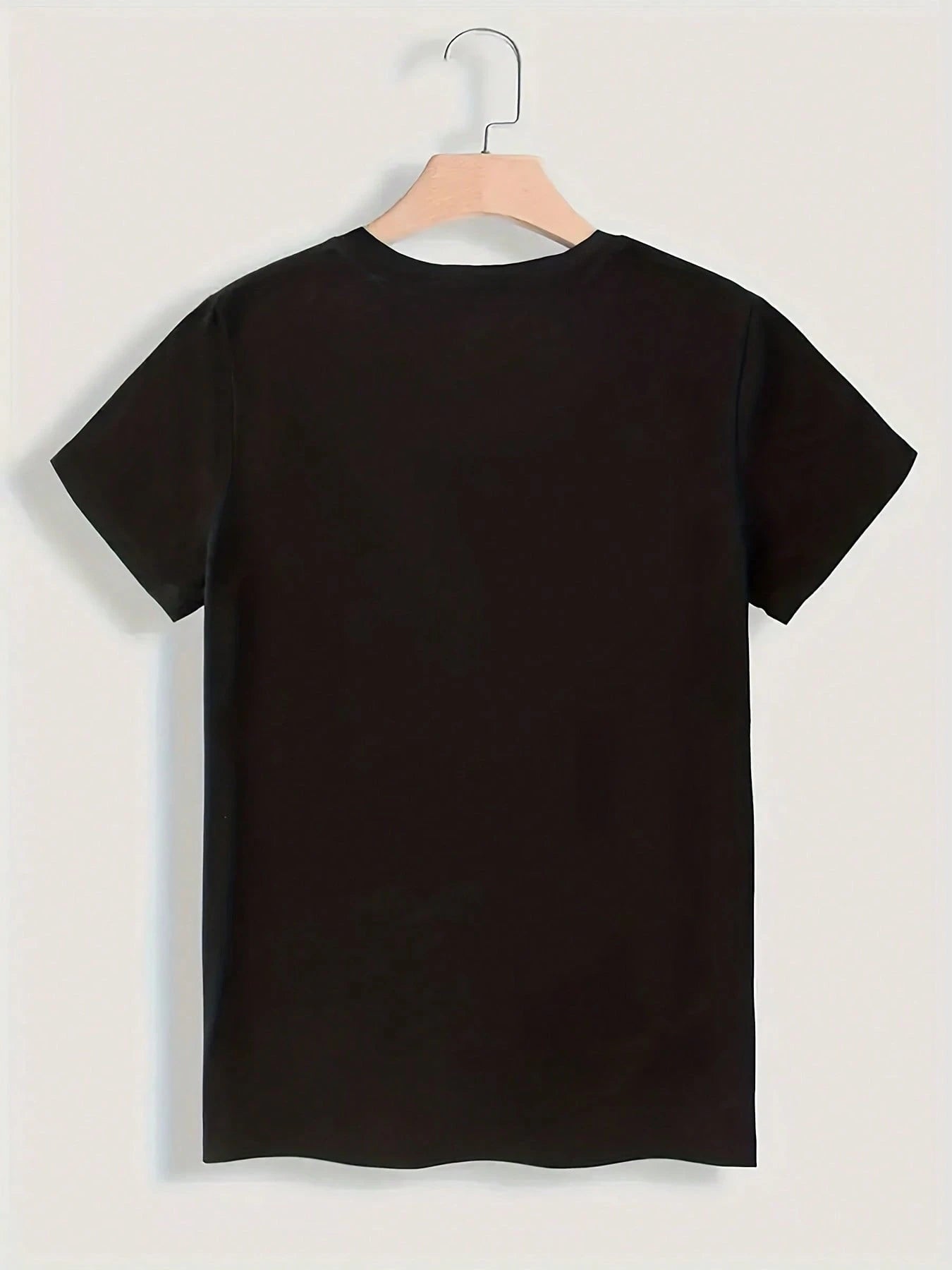 Plus Size Teacher Graphic Print Shirt, Women's Solid Color Fashion T-Shirt, Casual Short Sleeve, Suitable For Daily Wear- 220g