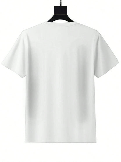 Plus Size Teacher Graphic Print Shirt, Women's Solid Color Fashion T-Shirt, Casual Short Sleeve, Suitable For Daily Wear- 220g