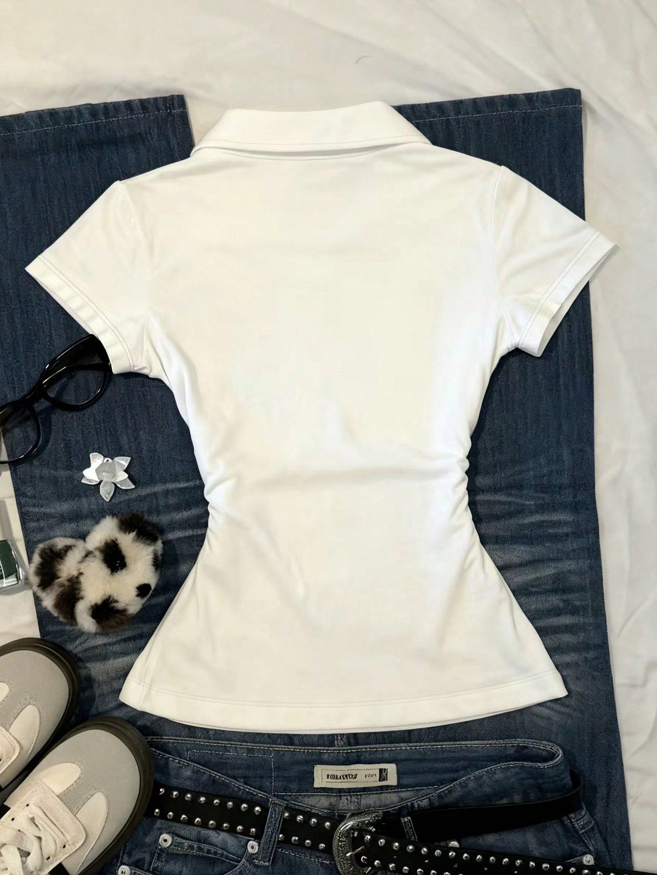 Plus Size Women Letter Print Short Sleeve Casual T-Shirt