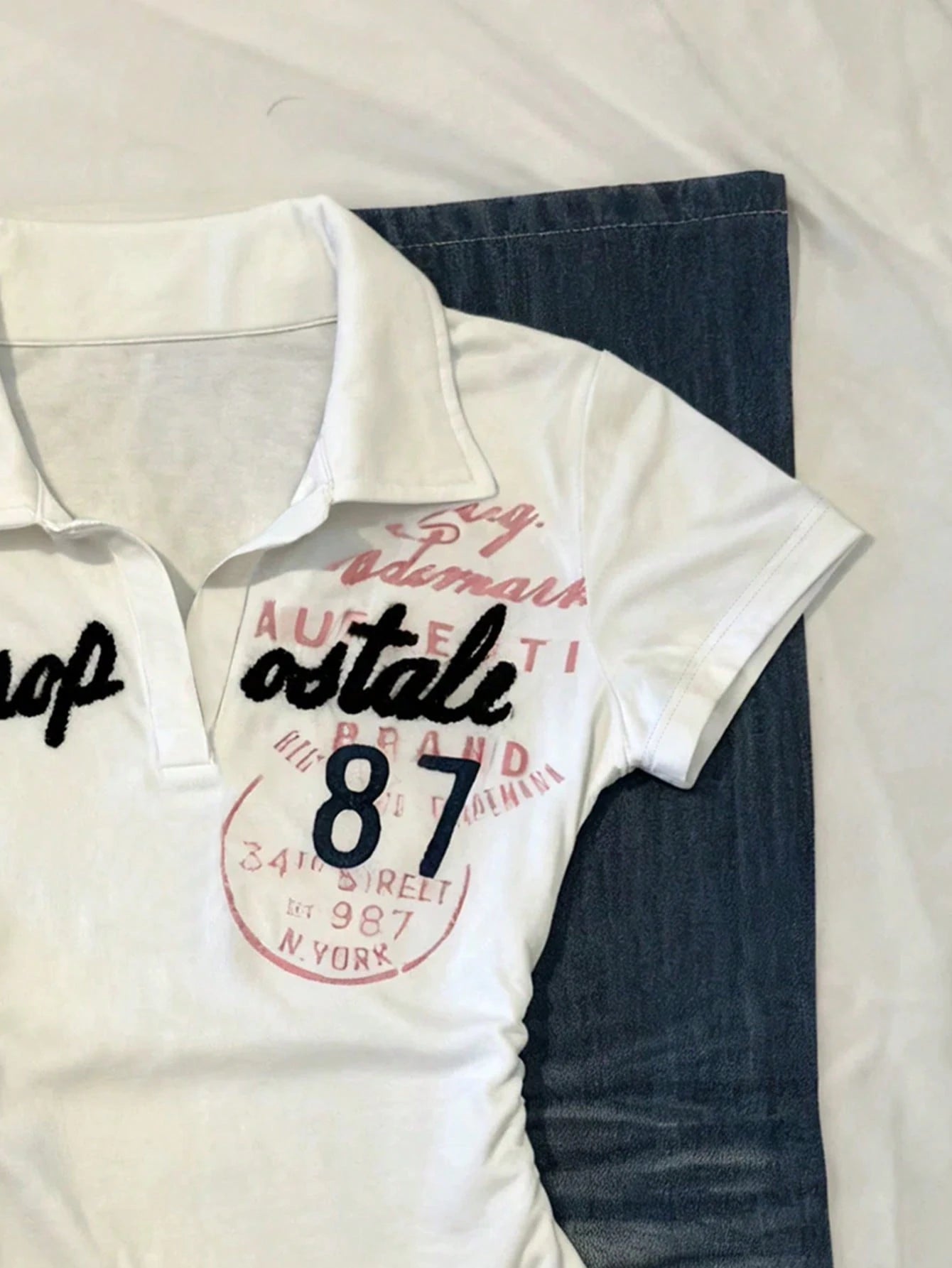 Plus Size Women Letter Print Short Sleeve Casual T-Shirt
