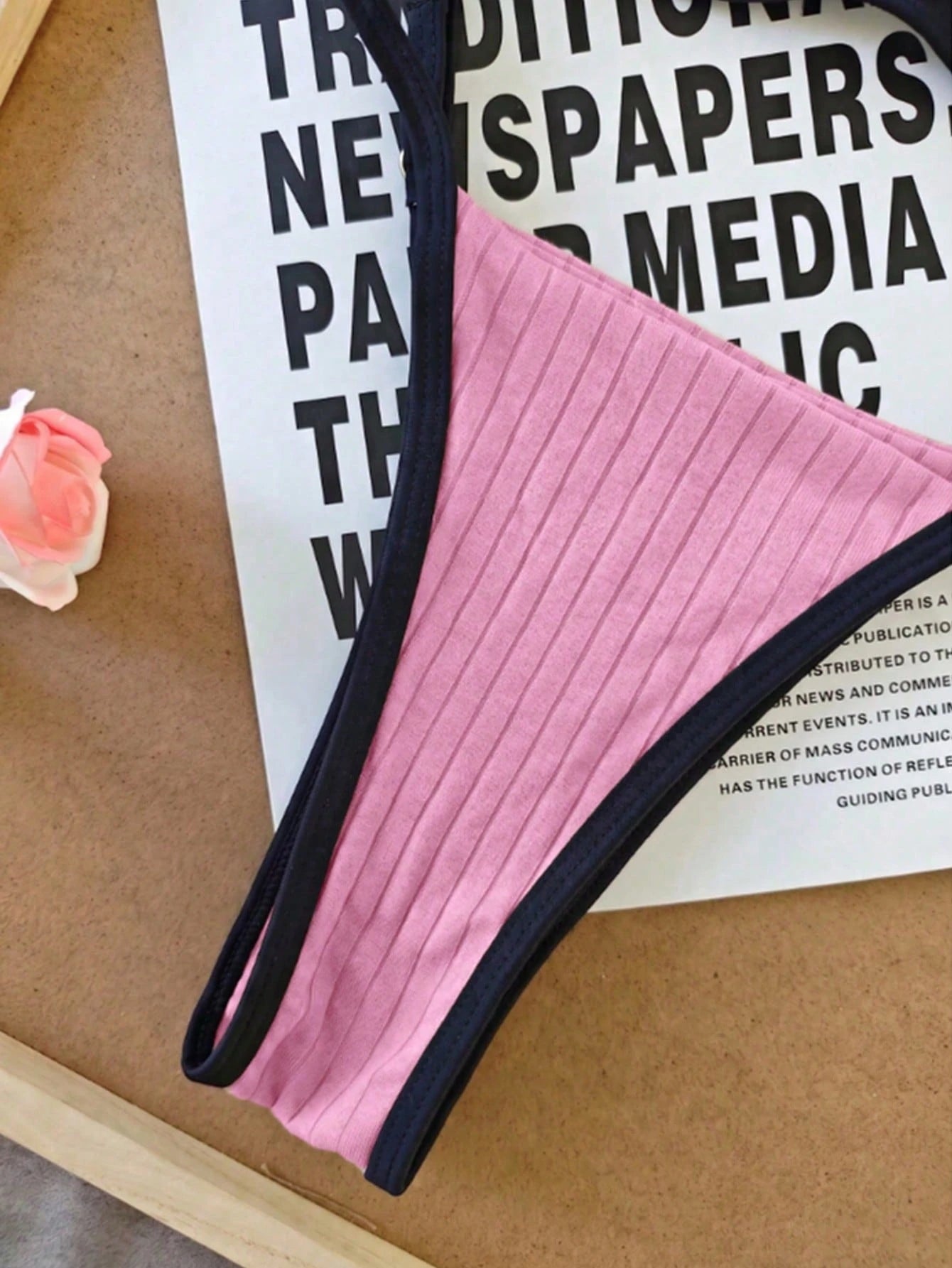 Polovedo Official, 2026 Women's Summer New, Pink, Beach Vacation Date Party, Detachable Spaghetti Strap, Sexy Bikini Set