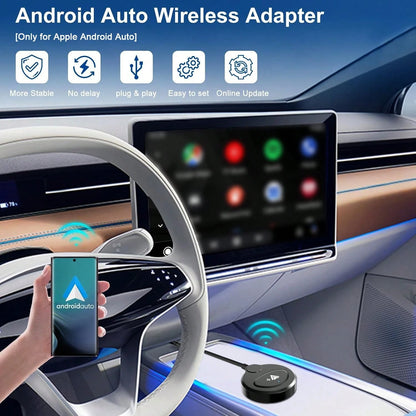 Portable Android Car Wireless Car Adapter, Wired To Wireless Car Connection Car Adapter, Plug And Play Compatible With Android Phones
