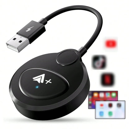 Portable Android Car Wireless Car Adapter, Wired To Wireless Car Connection Car Adapter, Plug And Play Compatible With Android Phones