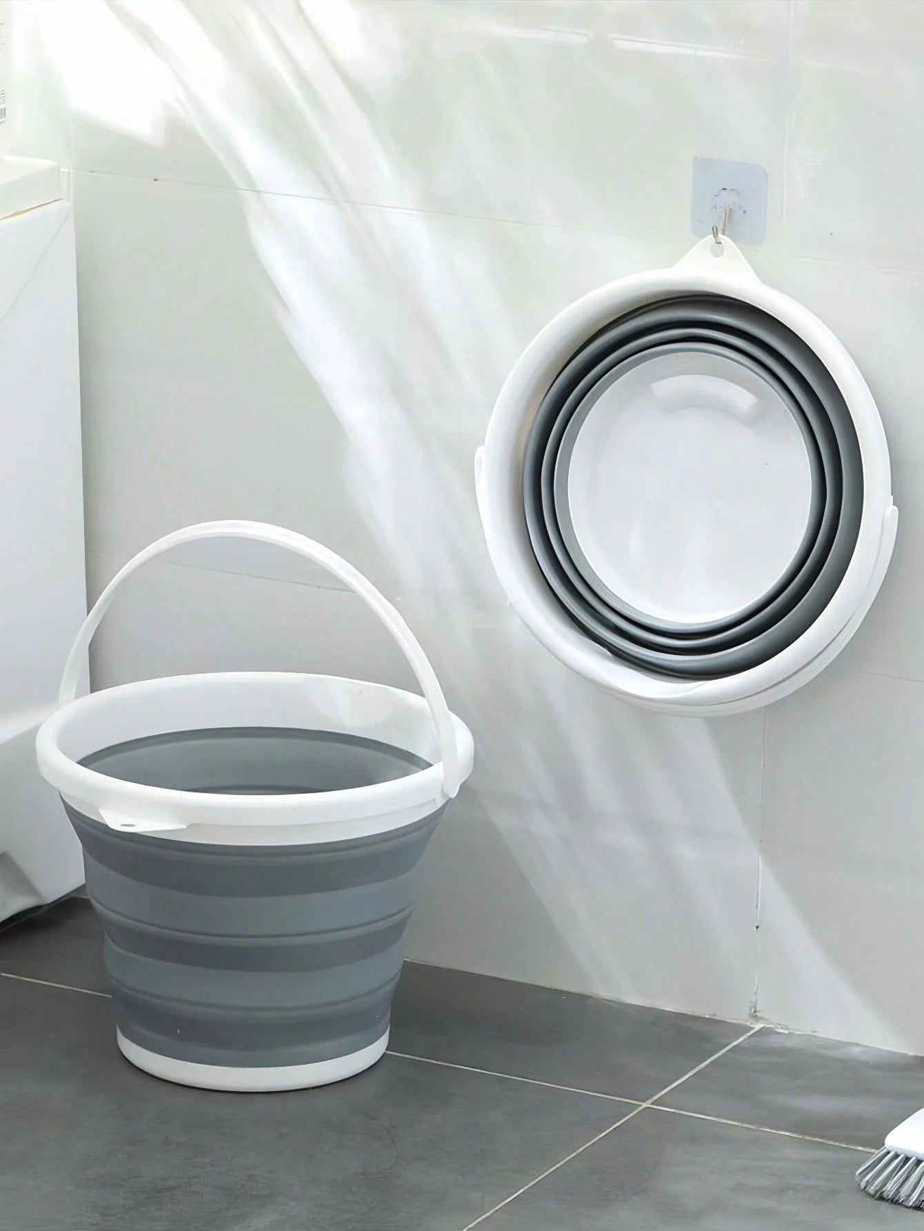 Portable Collapsible Plastic Bucket Foldable Car Wash Basin Fishing Pail Water Storage Bucket Washbasin Laundry Tub Dishwashing Bucket Shower Basin For Camping Outdoor For Women Mom Wedding College Do