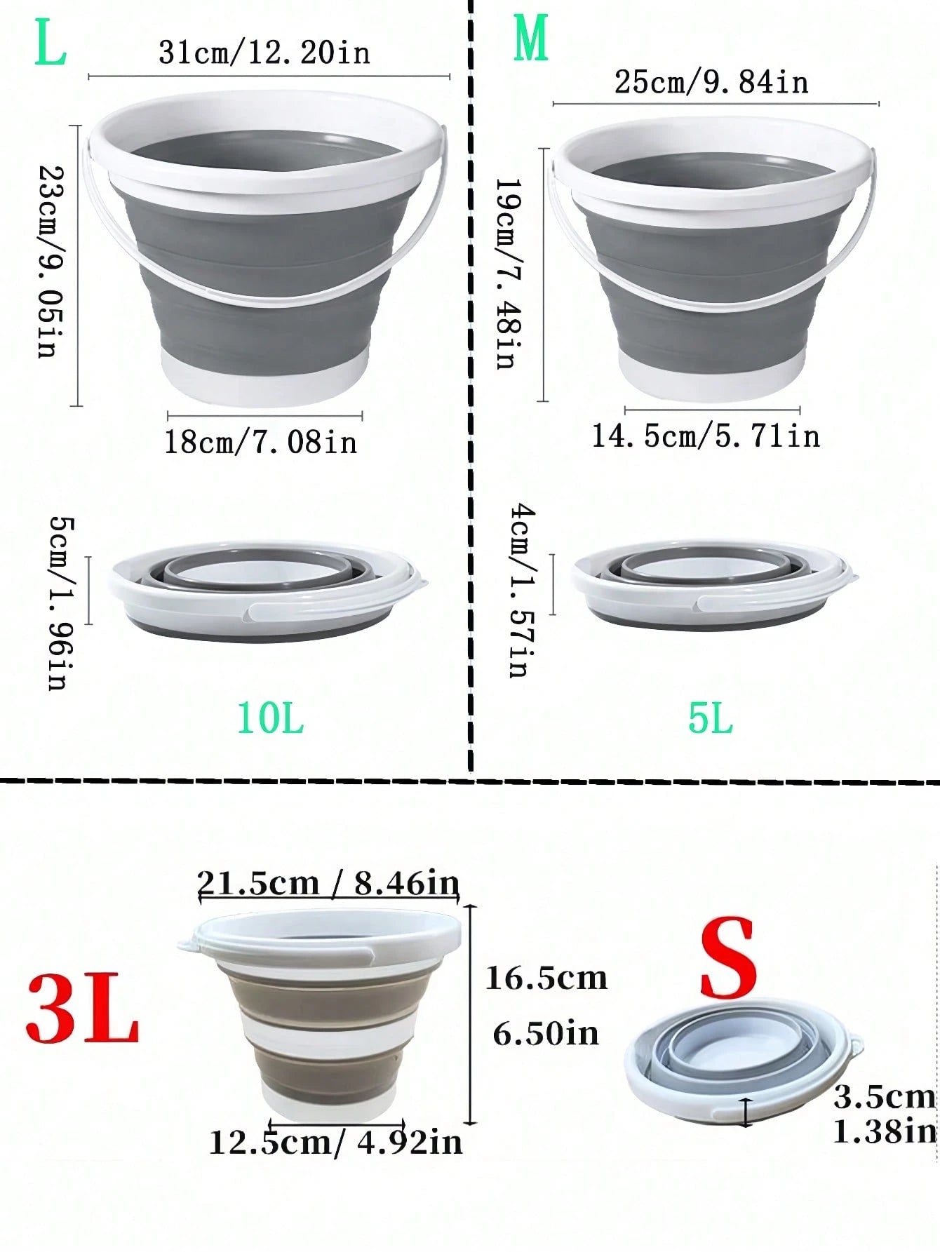 Portable Collapsible Plastic Bucket Foldable Car Wash Basin Fishing Pail Water Storage Bucket Washbasin Laundry Tub Dishwashing Bucket Shower Basin For Camping Outdoor For Women Mom Wedding College Do