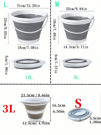 Portable Collapsible Plastic Bucket Foldable Car Wash Basin Fishing Pail Water Storage Bucket Washbasin Laundry Tub Dishwashing Bucket Shower Basin For Camping Outdoor For Women Mom Wedding College Do