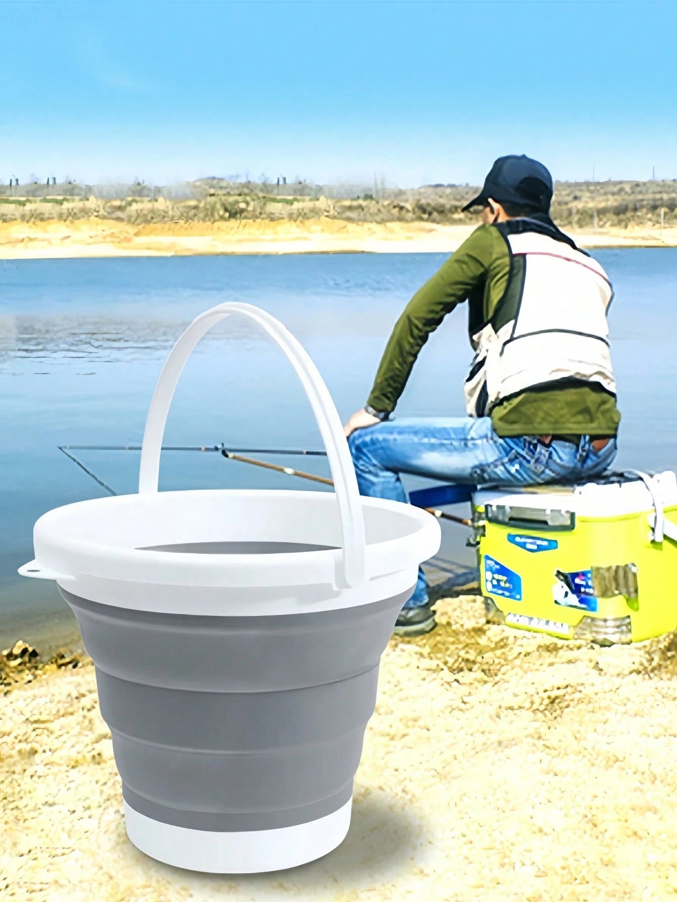 Portable Collapsible Plastic Bucket Foldable Car Wash Basin Fishing Pail Water Storage Bucket Washbasin Laundry Tub Dishwashing Bucket Shower Basin For Camping Outdoor For Women Mom Wedding College Do