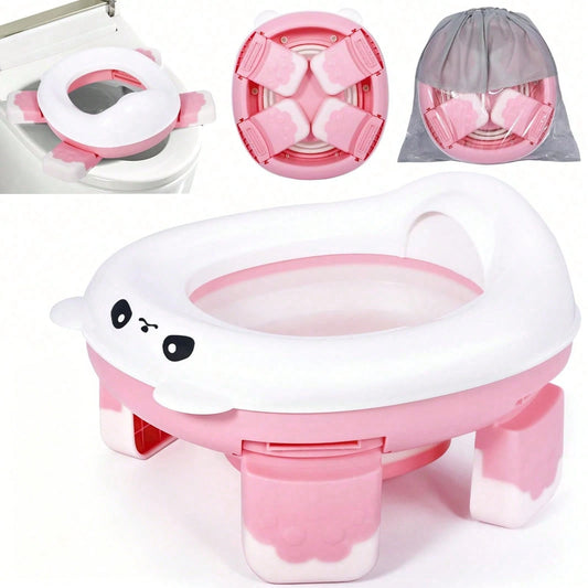 Portable Travel Potty, Training For Baby To Toddler, Travel Toilet Seat With Charts And Storage Bag, Folding Potty For Indoor And Outdoor