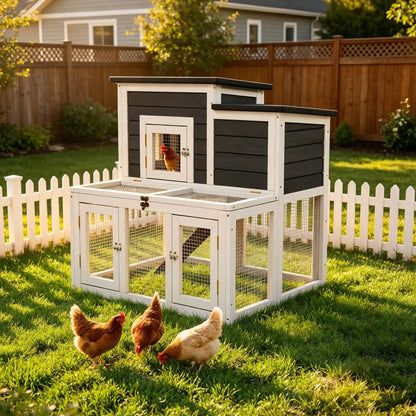 Predator Protection Wooden With 2-Tier, Easy To Clean, All-Weather For Outdoor Yard