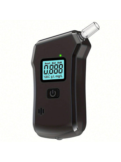 Professional High-Precision Portable Breathalyzer With LCD Digital Display- Non-Rechargeable AAA Batteries, Black ABS Design, Suitable For Home Use, Home Alcohol Detector| Digital Display Device| D