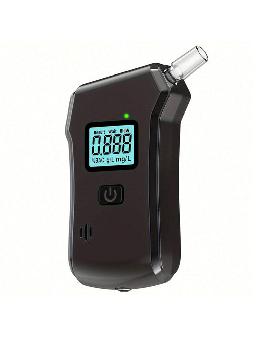 Professional High-Precision Portable Breathalyzer With LCD Digital Display- Non-Rechargeable AAA Batteries, Black ABS Design, Suitable For Home Use, Home Alcohol Detector| Digital Display Device| D