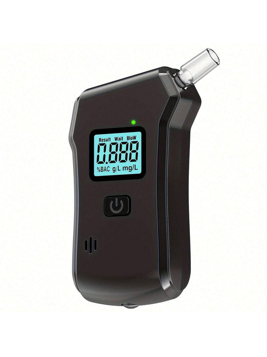 Professional High-Precision Portable Breathalyzer With LCD Digital Display- Non-Rechargeable AAA Batteries, Black ABS Design, Suitable For Home Use, Home Alcohol Detector| Digital Display Device| D