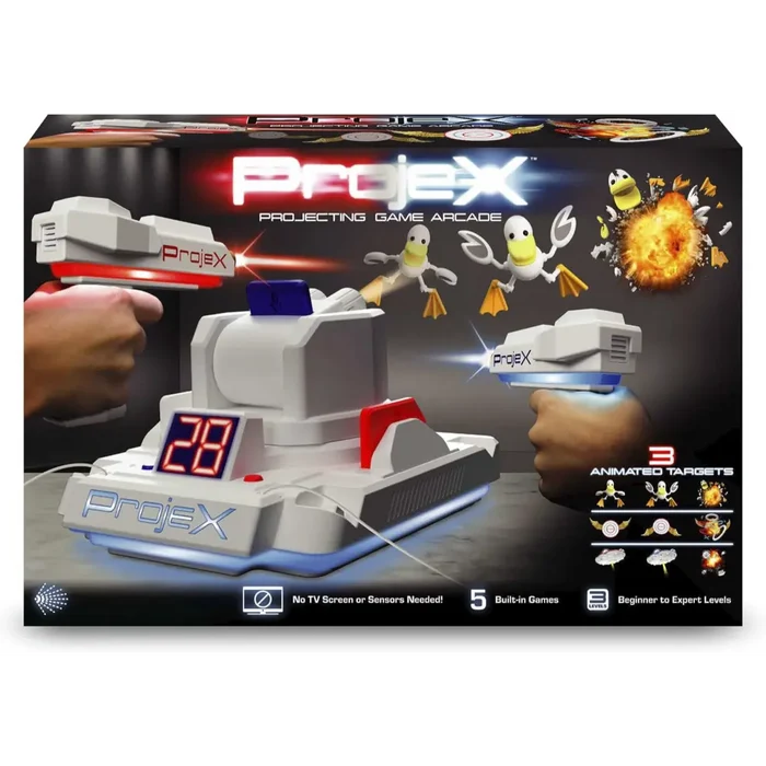 ProjeX Animated Projection Arcade Game Battery-Operated Screen-Free Toy