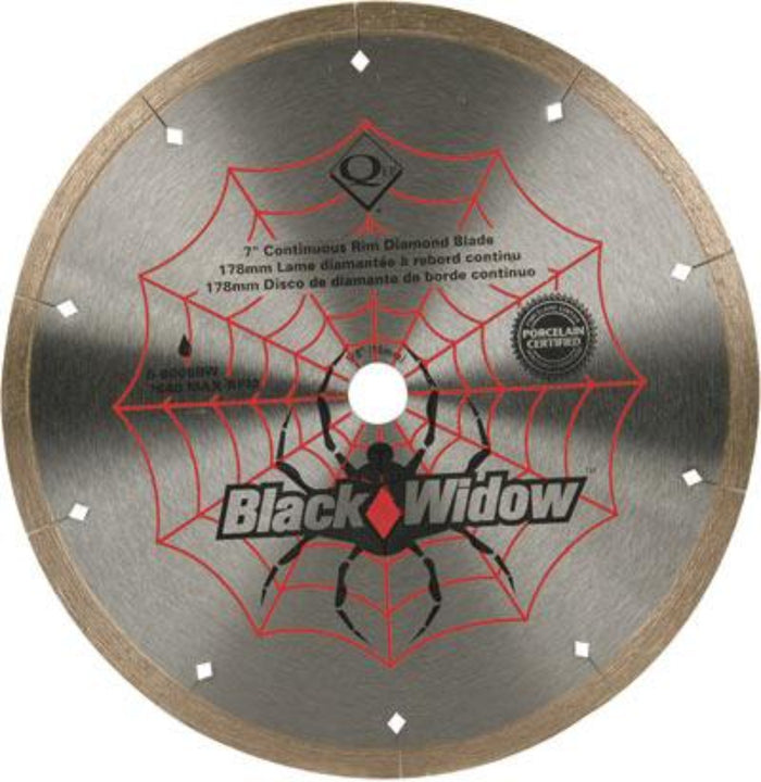 QEP 7" Black Widow Diamond Blade – Ceramic & Porcelain