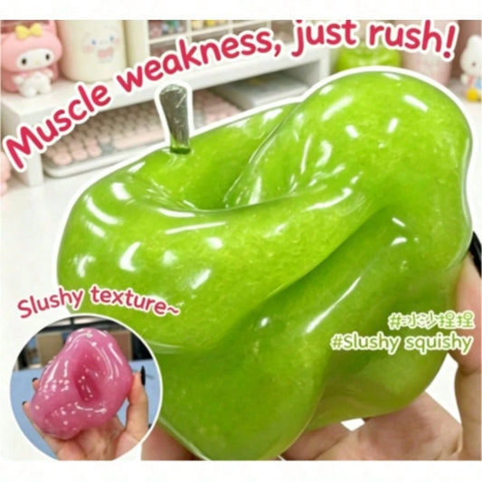 Realistic Fresh Apple Stress Relief Squeeze Toy, Soft Fluffy Slow Rebound Smooth Odorless, Elastic Non-Sticky Stretchable Durable, Unique Souvenir Squeeze Gift, Suitable For Teenagers And Best Friends