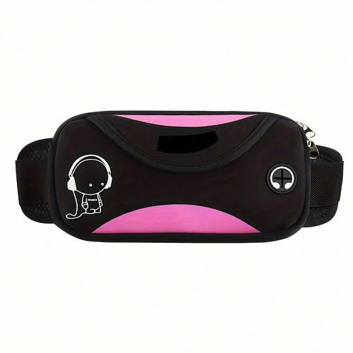 Reflective Multifunctional Running Waist Bag With High Quality Phone Pocket And Headphone Connection Port, Suitable For Storing Phones And Keys For Both Men And Women's Sports Activities