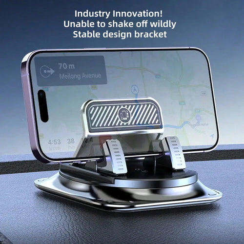 REMAX Dashboard Phone Holder With Strong Suction Base, Stable Anti Shake Smartphone Stand, 360° Rotatable Car Mount, Adjustable Desktop Phone Stand For Navigation, Driving, Office Desk, IPhone And And