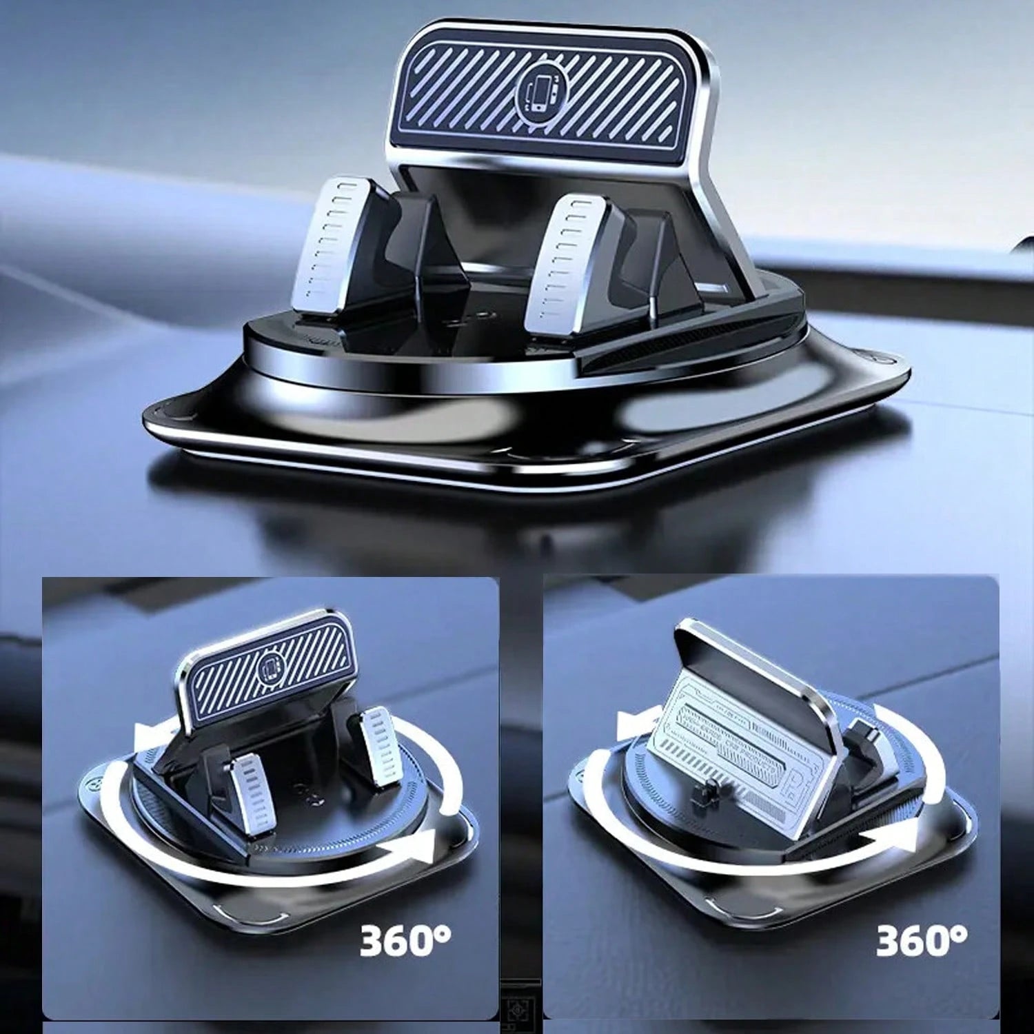 REMAX Dashboard Phone Holder With Strong Suction Base, Stable Anti Shake Smartphone Stand, 360° Rotatable Car Mount, Adjustable Desktop Phone Stand For Navigation, Driving, Office Desk, IPhone And And