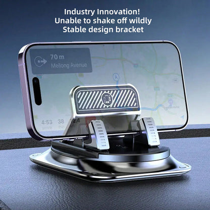 REMAX Dashboard Phone Holder With Strong Suction Base, Stable Anti Shake Smartphone Stand, 360° Rotatable Car Mount, Adjustable Desktop Phone Stand For Navigation, Driving, Office Desk, IPhone And And