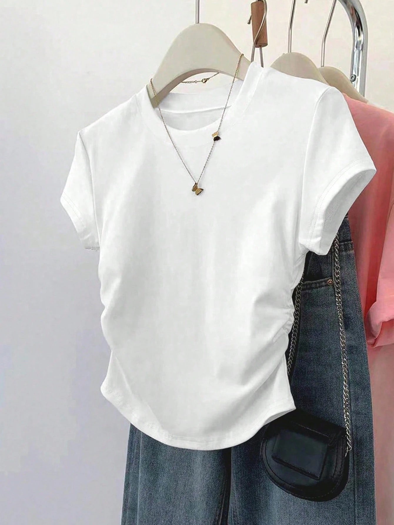 Resyla Women's Plus Size Summer New Casual Outdoor Sports, Multi-Color Combination T-Shirt Set, Back To School, Teacher's Day