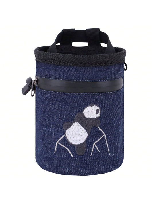 Rock Climbing Panda Compact Chalk Bag With Adjustable Belt