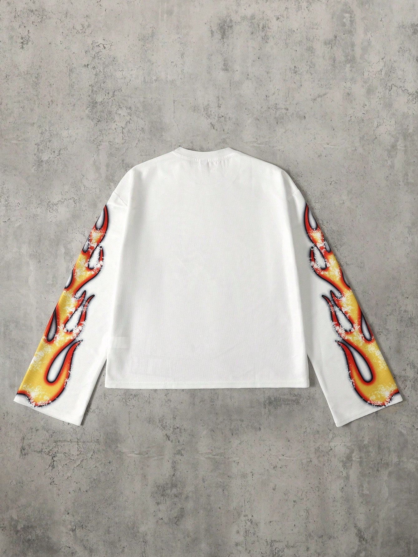 ROMWE MEN Street Life Men's Printed Long Sleeve T-Shirt Streetwear Vintage
