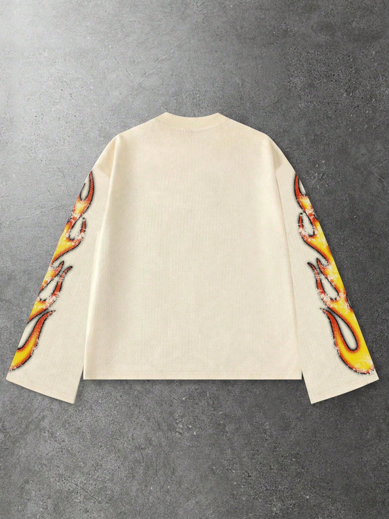 ROMWE MEN Street Life Men's Printed Long Sleeve T-Shirt Streetwear Vintage