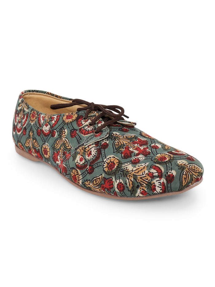 Sanganeri Style Printed Oxfords