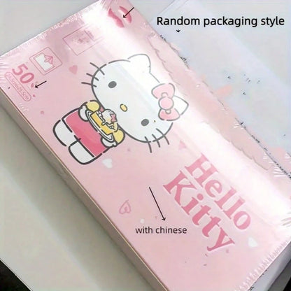 SANRIO 50pcs HelloKitty Car Trash Bags, Desktop Trash Bags, Vehicle Trash Bags, Mini Trash Bags,Mini Plastic Trash Bags, Cute Design, Suitable For Travel And Outdoor Use