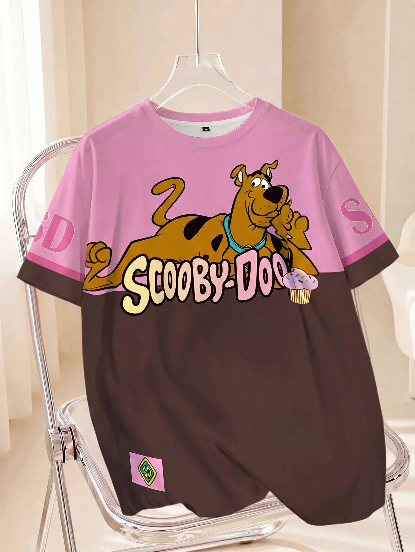 SCOOBY-DOO X Plus Size Cartoon Print Round Neck Short Sleeve T-Shirt