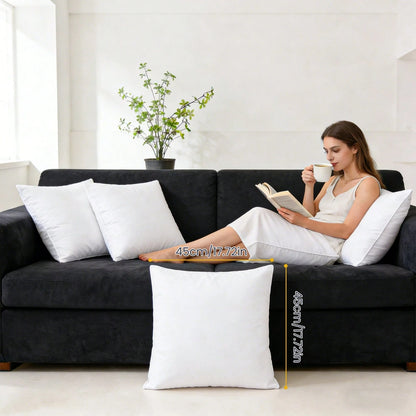 Set Of 4/2 Decorative Pillow Inserts, 45x45 Cm Mattress/Sofa Pillows, The Perfect Holiday Gift For Home Decor And Home Goods-White