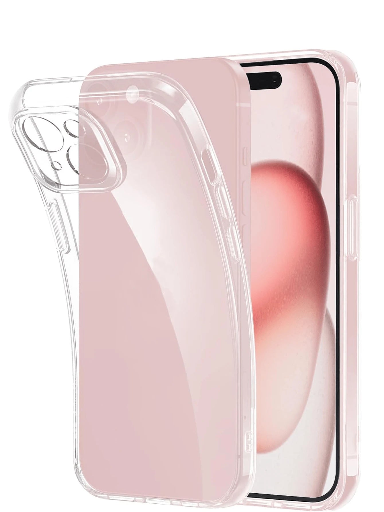 Silicone Screen Protection Solid Color Ultra-Thin Transparent Soft Phone Case Compatible With IPhone 16 15 14 13 12 11 Pro Max Plus Mini Clear Back Cover Case Compatible With SE3 SE2 8 7 6 Plus Waterp