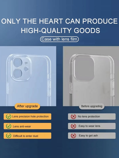 Silicone Screen Protection Solid Color Ultra-Thin Transparent Soft Phone Case Compatible With IPhone 16 15 14 13 12 11 Pro Max Plus Mini Clear Back Cover Case Compatible With SE3 SE2 8 7 6 Plus Waterp