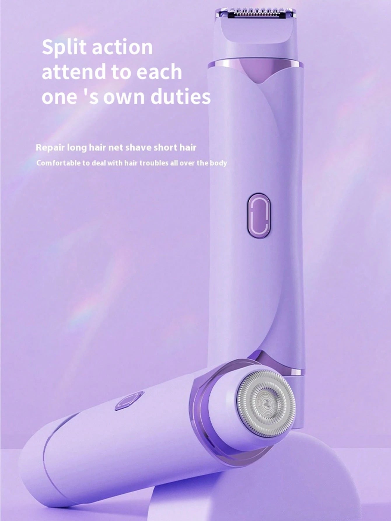 SKYWORTH Women's Bikini Trimmer- 2 In 1 Women's Electric Shaver- Dual Head Electric Razor- Waterproof Wet & Dry Body Hair Trimmer And Facial Hair Remover, Suitable For Bikini, Underarms, Legs And A