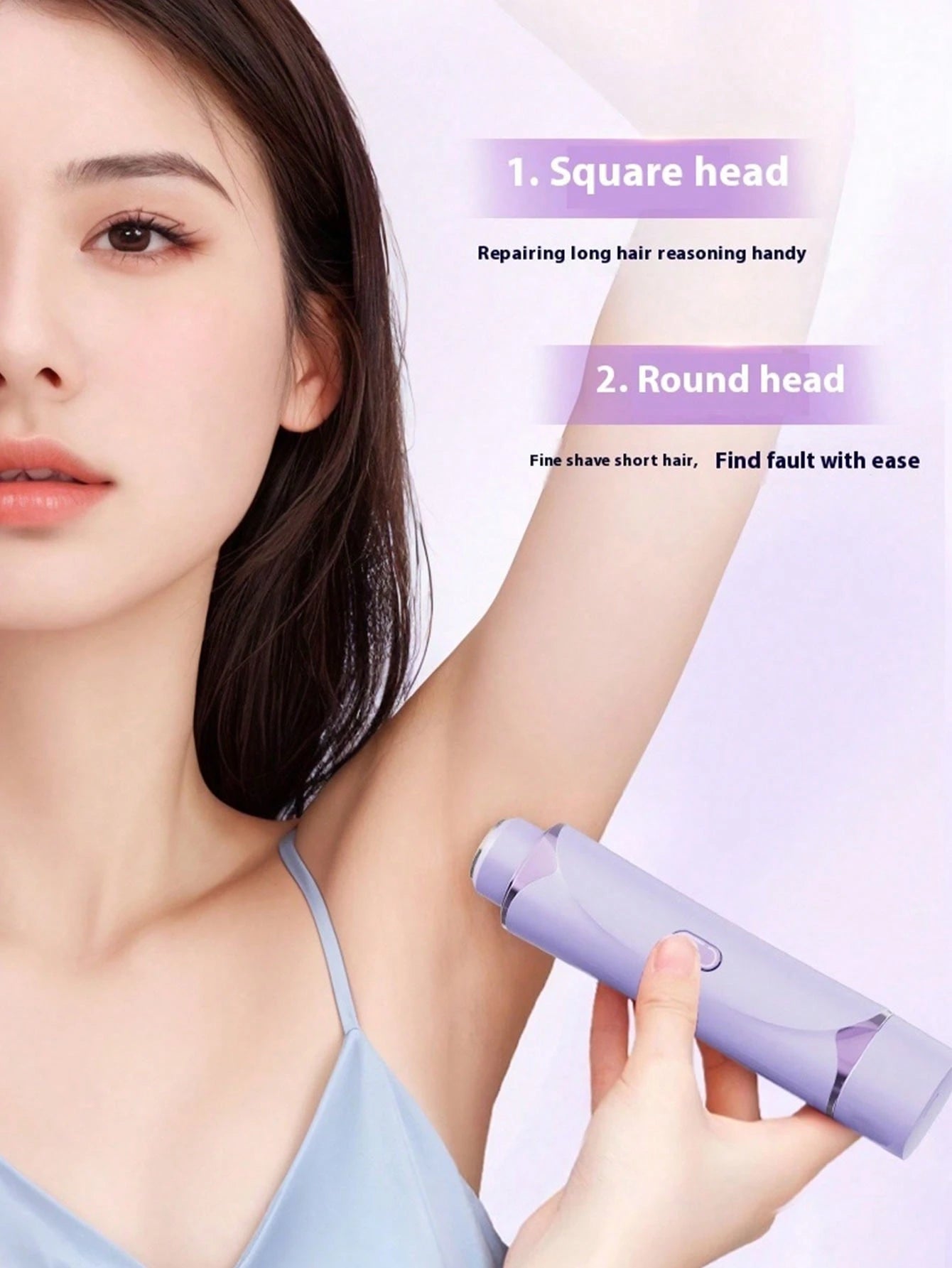 SKYWORTH Women's Bikini Trimmer- 2 In 1 Women's Electric Shaver- Dual Head Electric Razor- Waterproof Wet & Dry Body Hair Trimmer And Facial Hair Remover, Suitable For Bikini, Underarms, Legs And A