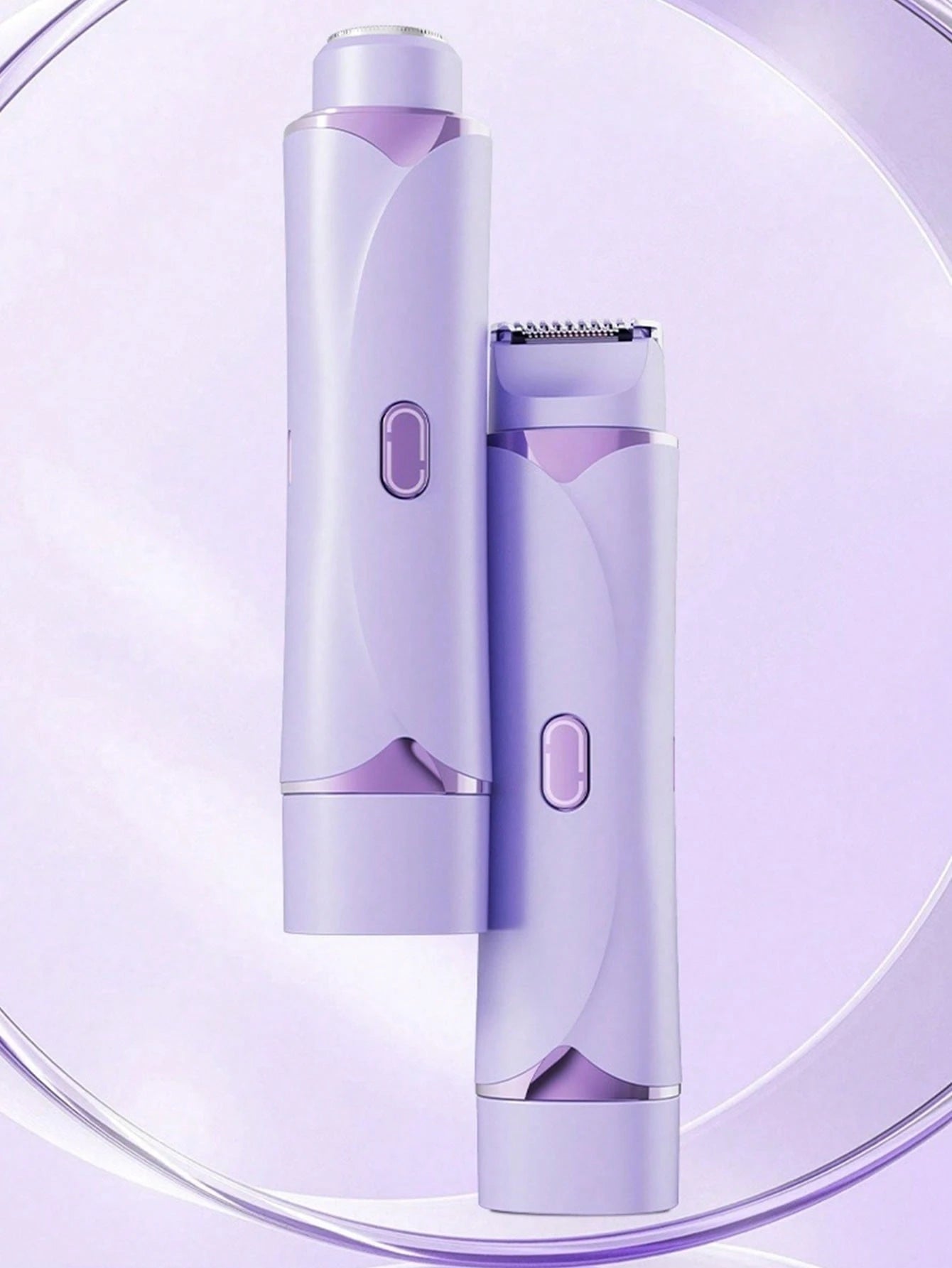 SKYWORTH Women's Bikini Trimmer- 2 In 1 Women's Electric Shaver- Dual Head Electric Razor- Waterproof Wet & Dry Body Hair Trimmer And Facial Hair Remover, Suitable For Bikini, Underarms, Legs And A