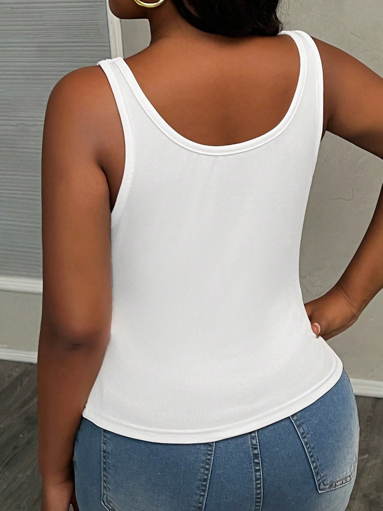 Slaydiva Plus Size Leopard Print Pattern Tank Top Suitable For Home Leisure, Outing Wear, Back To School Season And Influencer Style