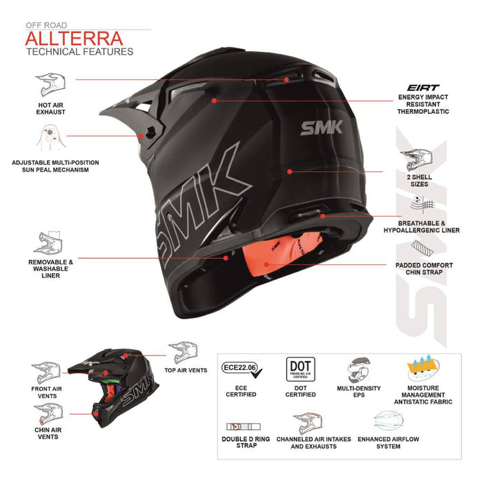 SMK ALLTERRA MOTORCYCLE MX HELMET