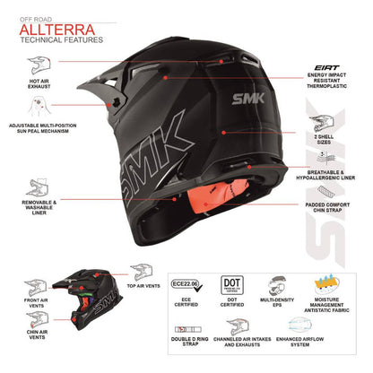 SMK ALLTERRA MOTORCYCLE MX HELMET