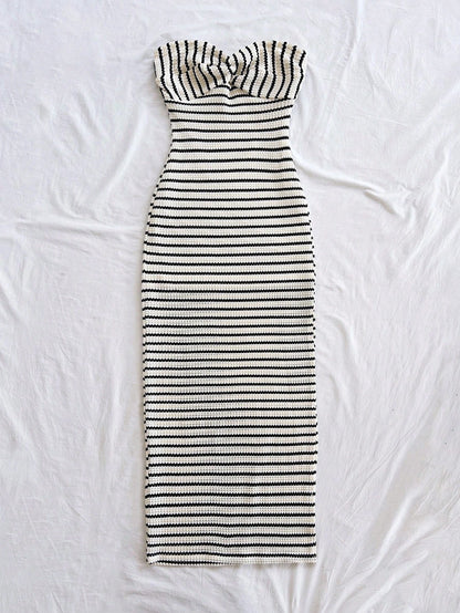 Soleia Long Summer Dress For Women Elegant Striped Casual Vacation, Party, Date, Winter Spring Outfit Valentine's Day Beach Birthday,No Breast Pads