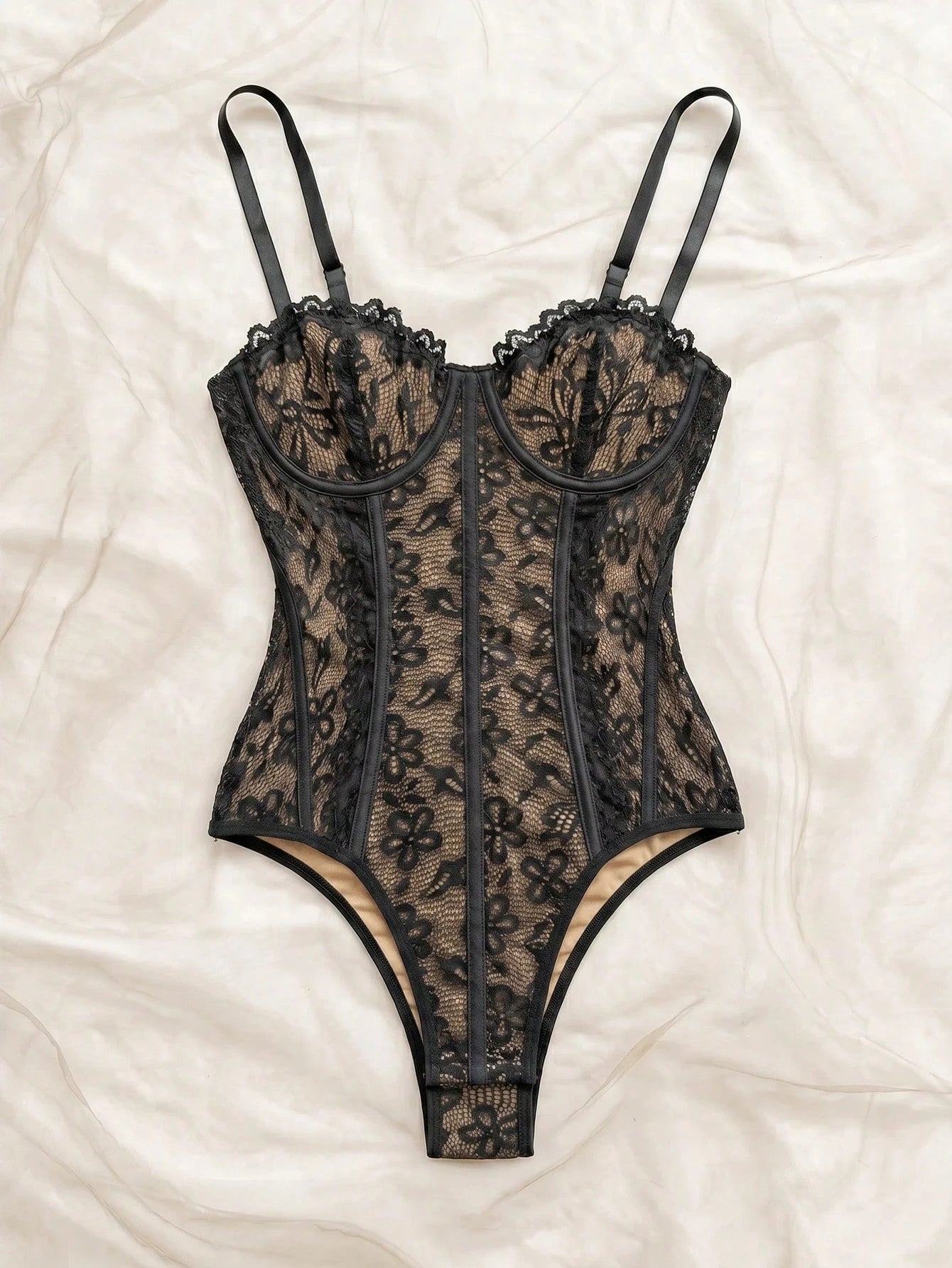 Soleia Sexy Leopard Print Bustier With Lace Trim And Boning, Fitted Camisole, Can Be Worn As Underwear Or Outerwear, For Holiday, Date,No Chest Padding