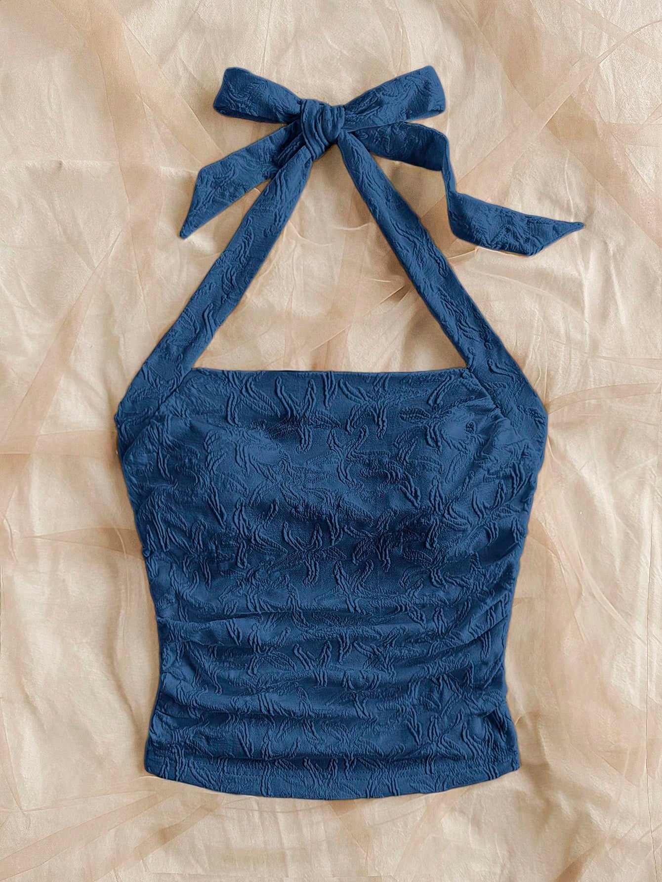 Soleia WYWH Women's Vacation Ocean Starfish Graphic Halter Neck Side Ruched Camisole No Chest Padding