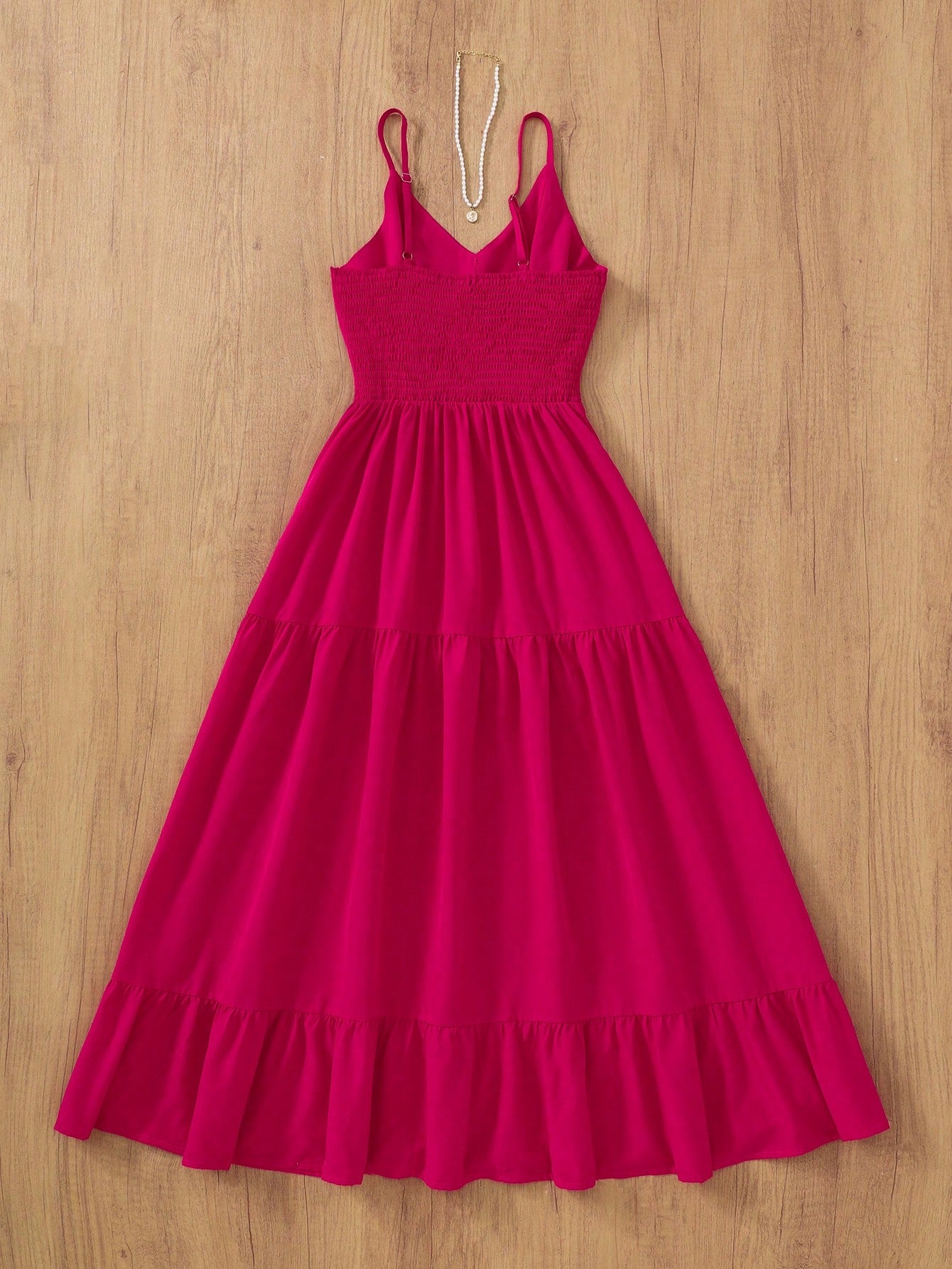 Solid Color Elegant Casual Loose Woven Flared Backless Dress, Suitable For Party, Evening Date, Wedding, Spring/Summer