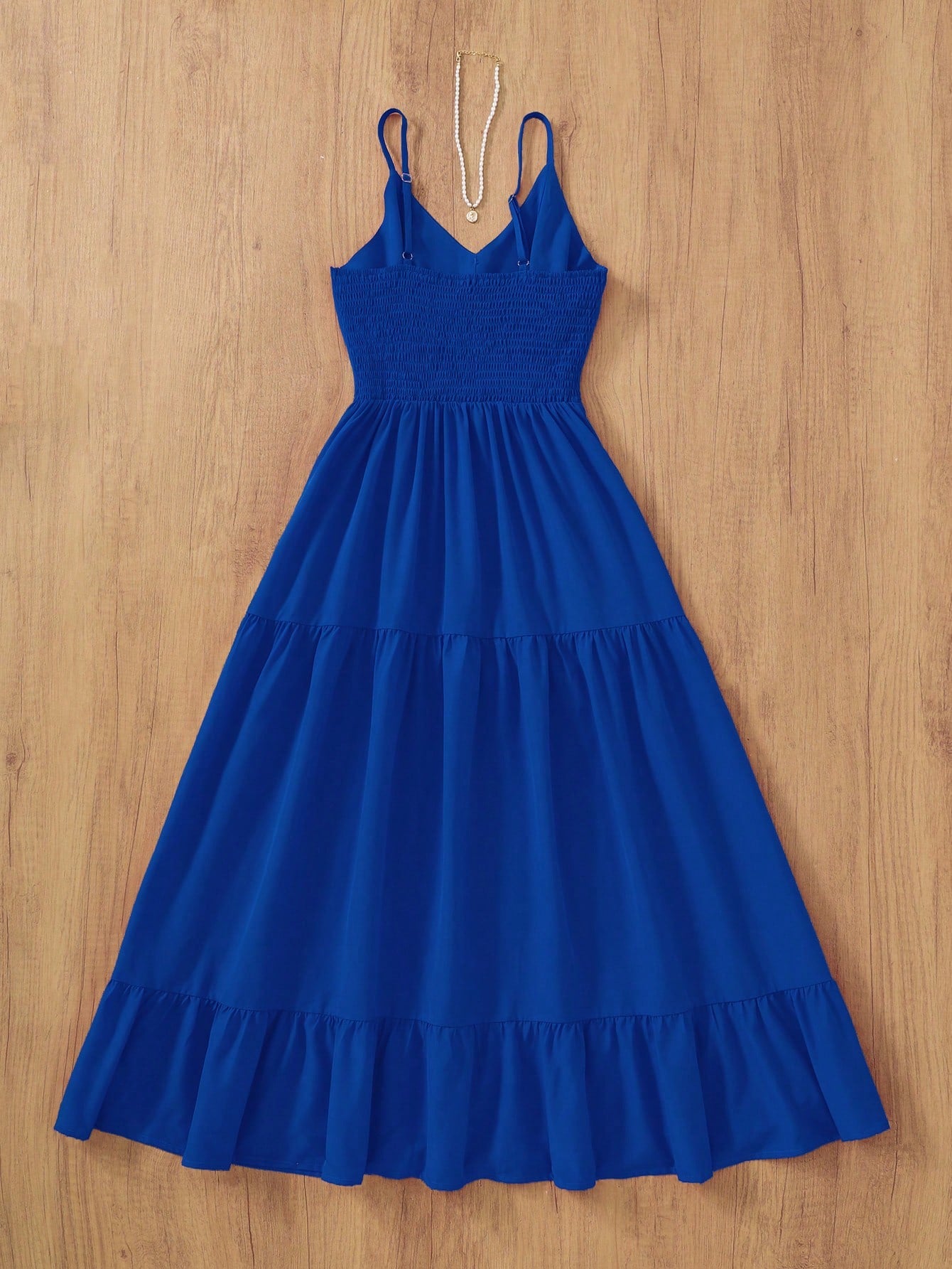 Solid Color Elegant Casual Loose Woven Flared Backless Dress, Suitable For Party, Evening Date, Wedding, Spring/Summer