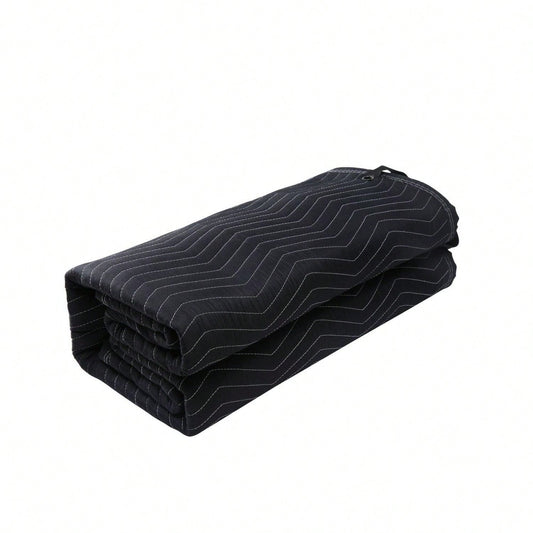 Sound Dampening Blanket 96x80, Extra Large Studio Blanket With Grommets, Noise Blocking Acoustic Sheet, Light Blocking Moving Blanket, Black