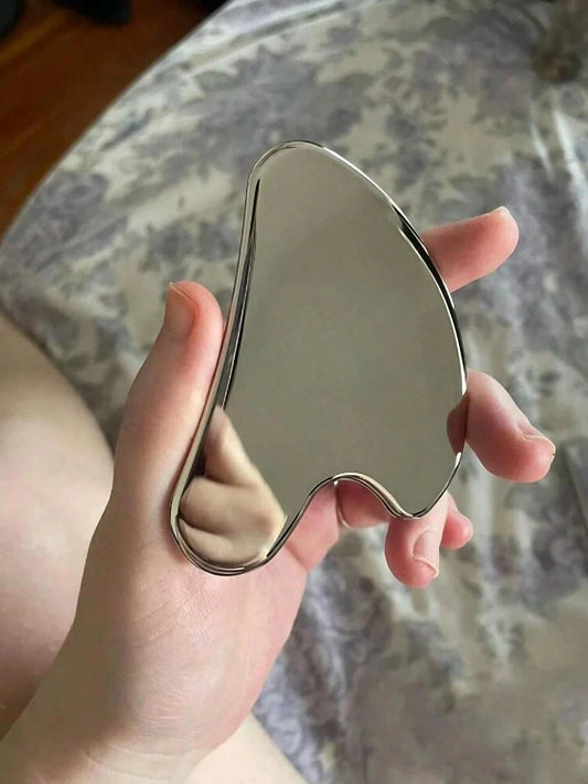Stainless Steel Gua Sha Tool, Professional Metal Facial Massager For Face, Jawline, Neck Sculpting And Lymphatic Detox