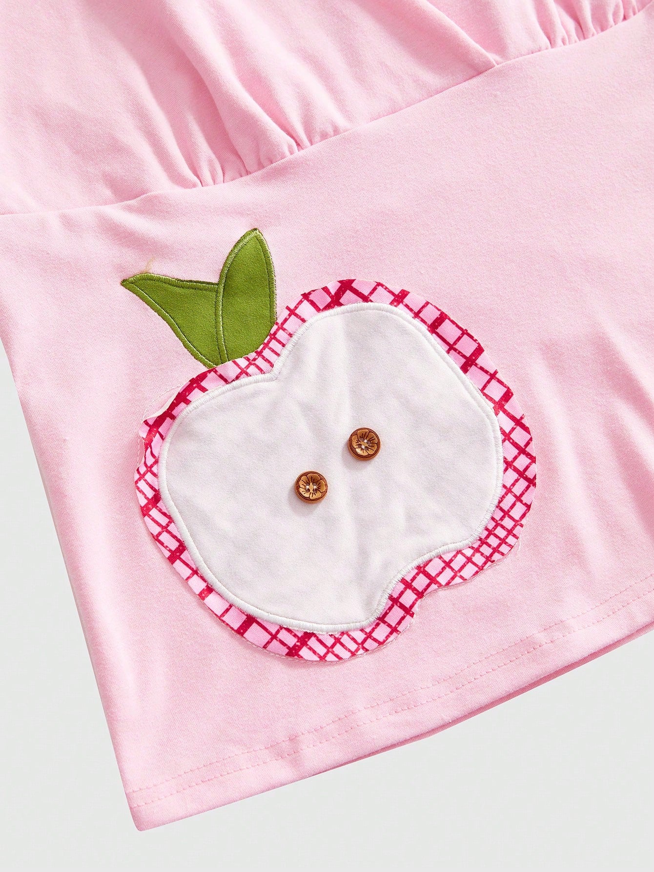 Sweetness Millennium Retro Spring/Summer Basic Versatile Apple Embroidered Floral Decor Plus Size Casual Halter Neck Camisole