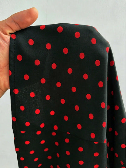 Sweetra Plus Size Fashion Versatile Minimalist Polka Dot Design Niche Elegant Sweet Short Sleeve Fitted Blouse