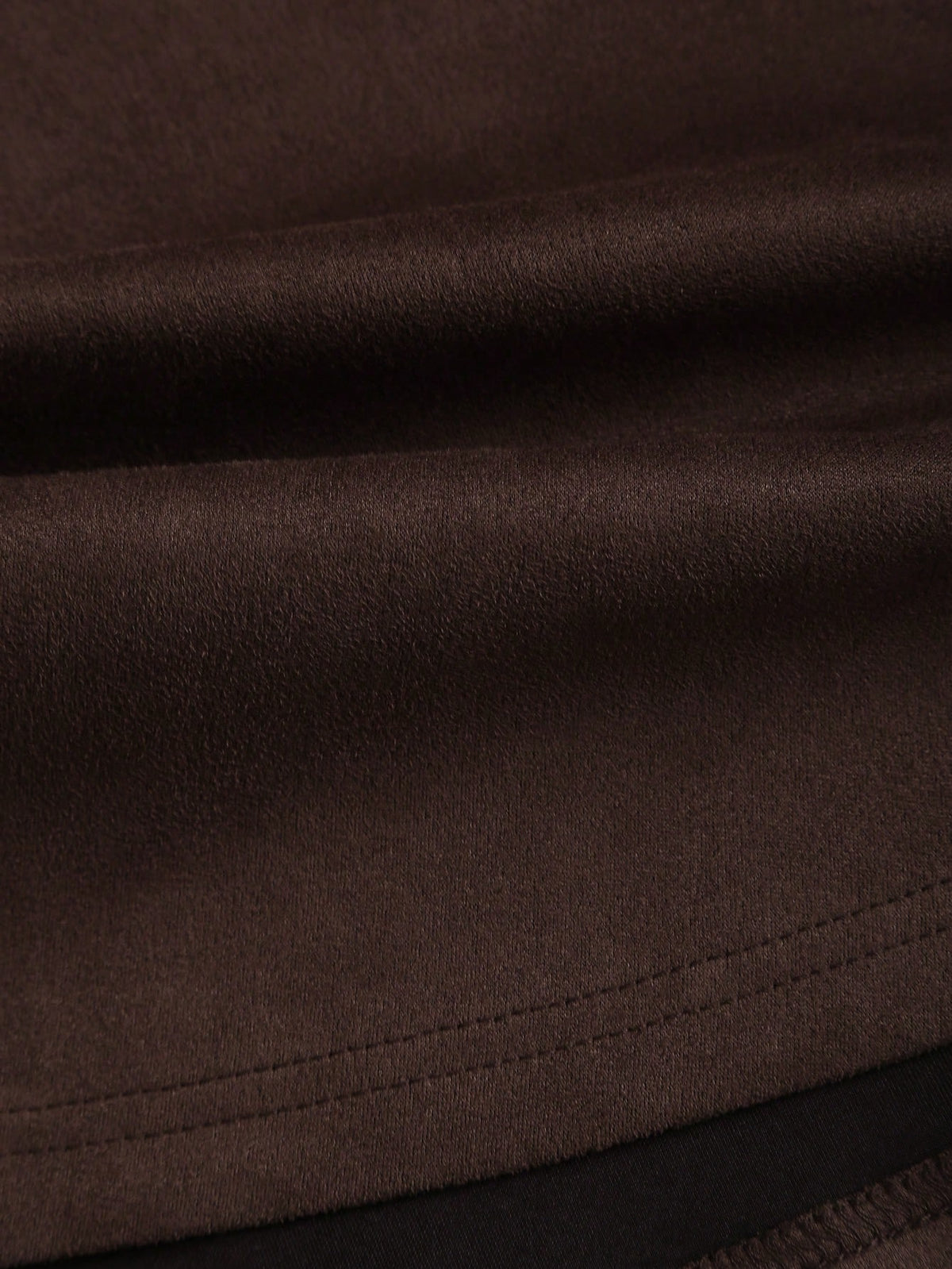 Sweetra Women's Coffee Brown Suede Faux Fur Single-Breasted Skirt, Autumn/Winter Western Skirts